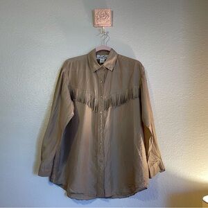 Vintage Fringe Western Silk Shirt